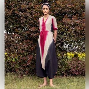 Khara Kapas “Dancing in the Rain” Shibori Dress/Jumpsuit Size XL